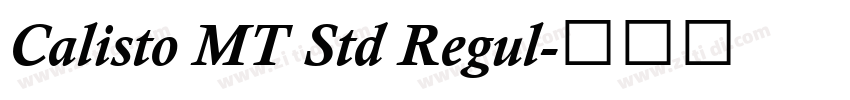 Calisto MT Std Regul字体转换